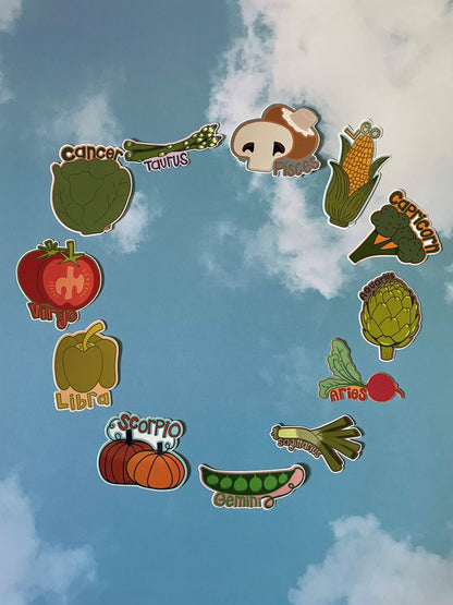 Vinyl Sticker Zodiac  Veggies